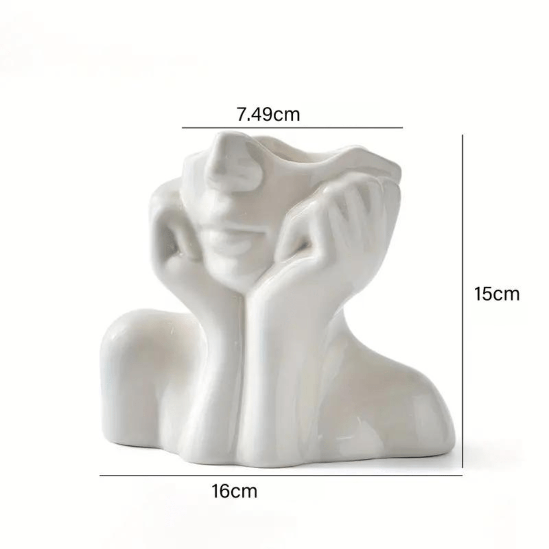 "Unique and Modern Ceramic Vase, Decorative Flower Vase for Living Room and Office" | zavevo