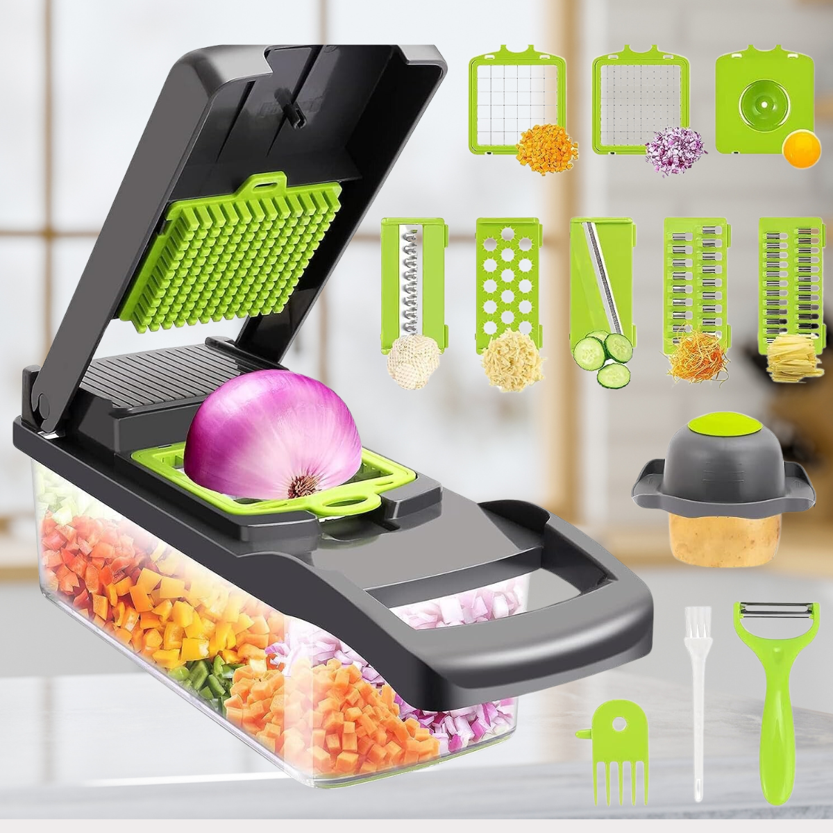 13-in-1-Vegetable-Slicer | Faster-when-Cooking | zavevo