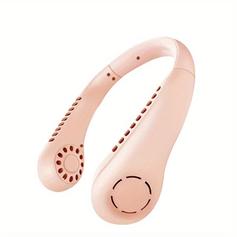 1Pc New Mini Neck Fan Portable Bladeless Hanging Neck Rechargeable Air Cooler 3 Speed Mini Summer Sports Fans | zavevo