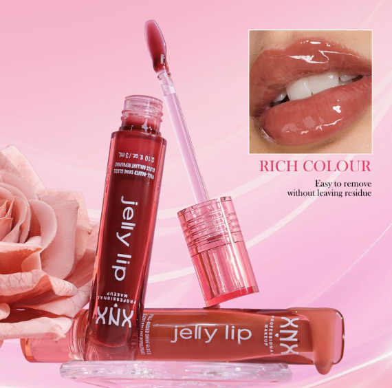 Plumping Lip Oil, Mirror-Shine Liquid Lipstick with Non-Sticky Glass-Lip Finish