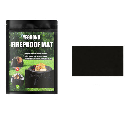 Black Square Fire Mat