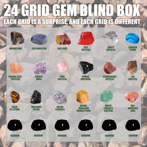 24-Day Mineral Advent Box, Green