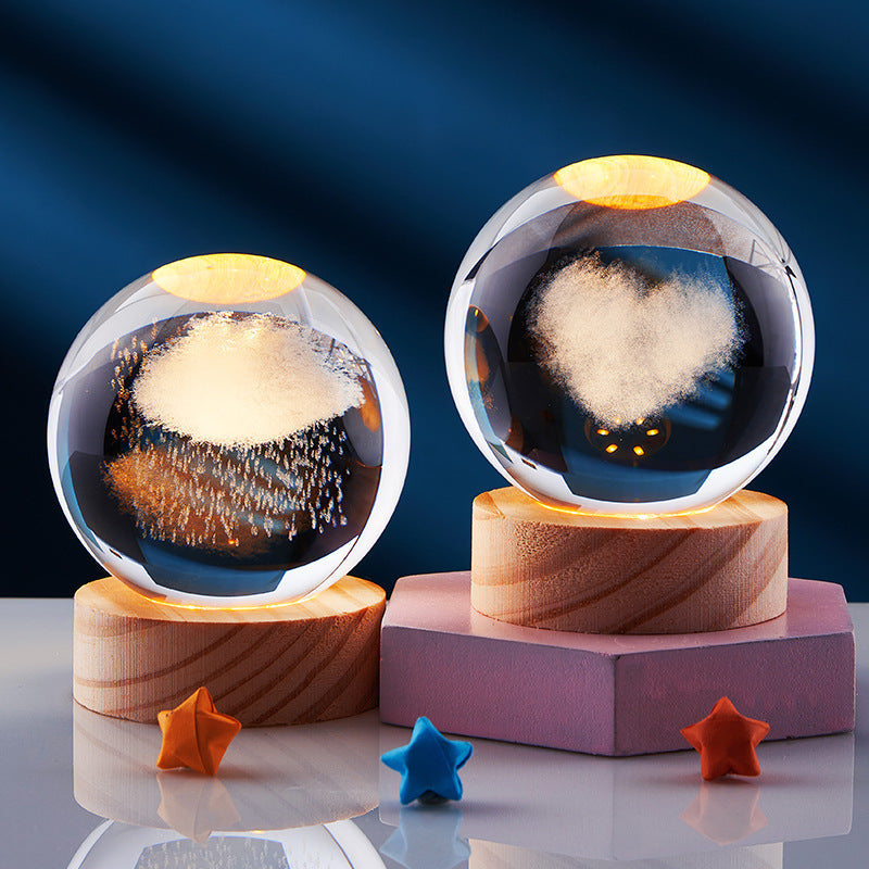 3D Crystal Ball Night Lamp zavevo