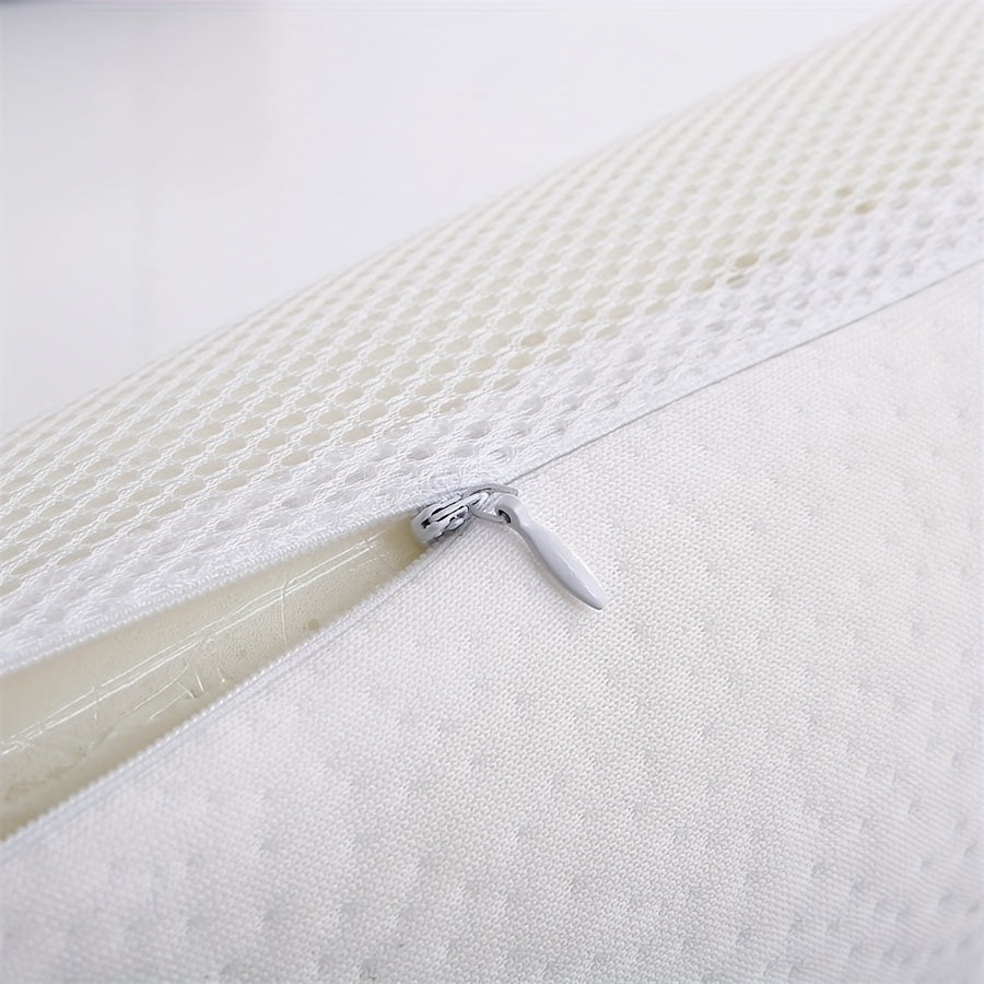 1pc Ergonomic Memory Foam Pillow with Breathable Mesh and Cooling Gel Core - Supports Neck and Back for Comfortable Sleep | zavevo