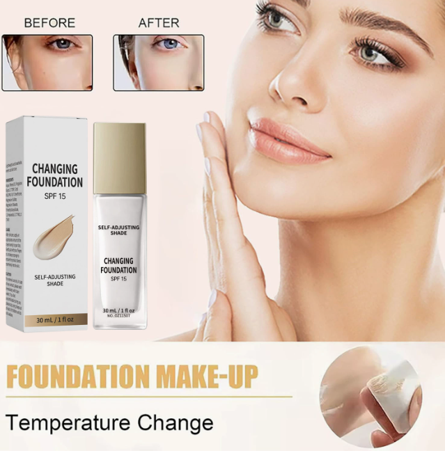 Color-Changing Liquid Foundation, Hydrating Lightweight Natural Coverage