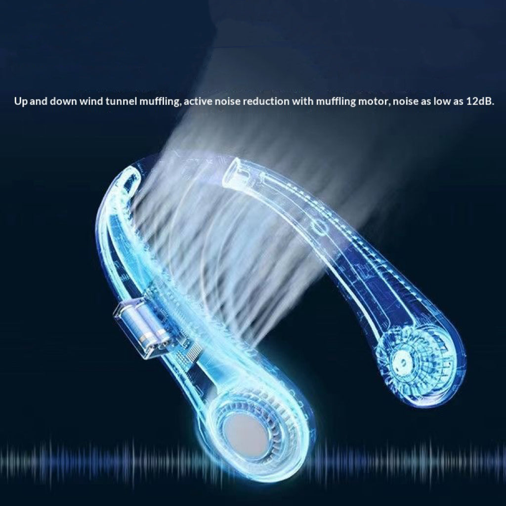 Bladeless USB Neck Fan, Quiet Hands-Free Portable Fan