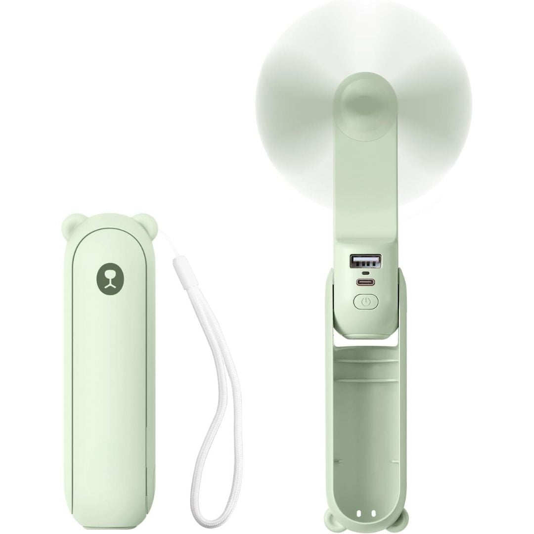 3 In 1 Handheld Mini Fan | USB Rechargeable, Foldable Design & Ideal for Travel, Camping, and Outdoor Activities | zavevo