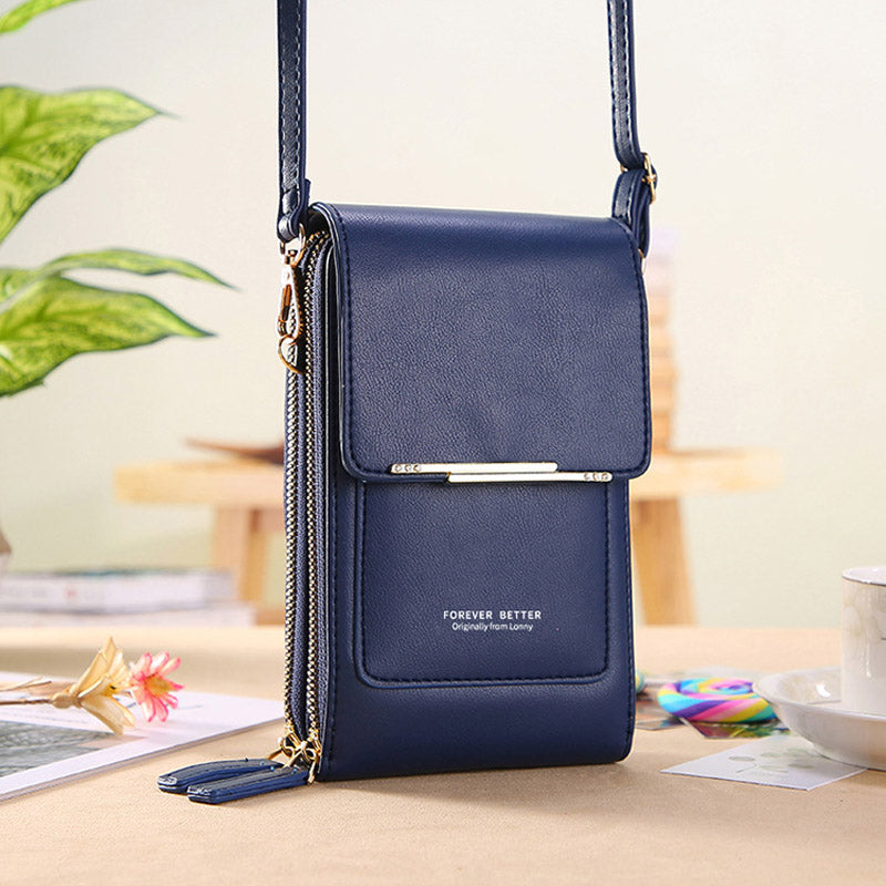 Anti-Theft Leather Bag with Touchscreen | zavevo