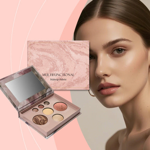 Multi-Use Makeup Palette: Eyeshadow, Contour, Blush & Highlighter