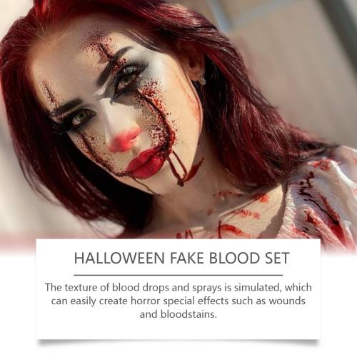 Halloween Fake Blood Set, 3 Pieces