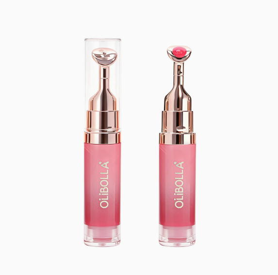 Plumping Lip Gloss with Cooling Metal Tip, Mirror-Shine Hydrating Lip Serum
