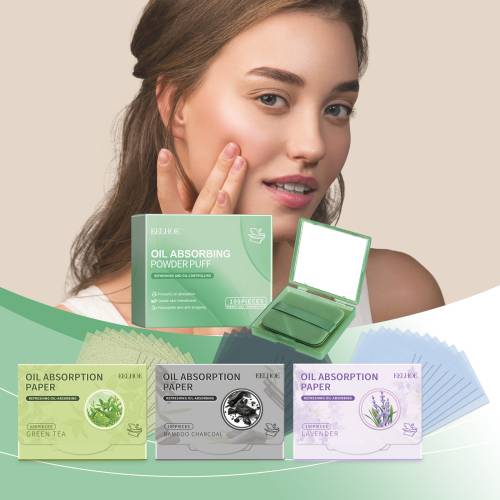 Oil Blotting Papers with Mirror Case