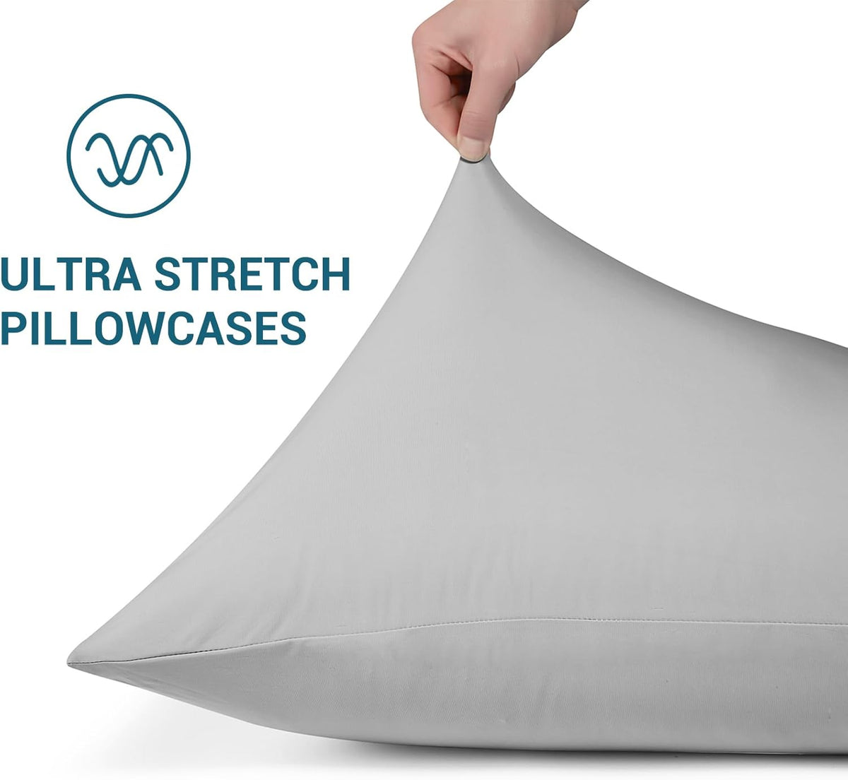 2-Pack Cooling Pillowcases – Q-Max >0.5 , Anti-Static, Hidden Zipper,, Color Gray | zavevo