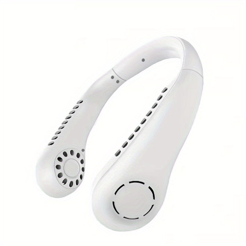 1Pc New Mini Neck Fan Portable Bladeless Hanging Neck Rechargeable Air Cooler 3 Speed Mini Summer Sports Fans | zavevo