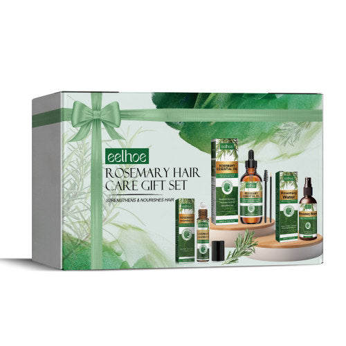 Rosemary Hair Care Gift Set: Roller, Spray & Oil