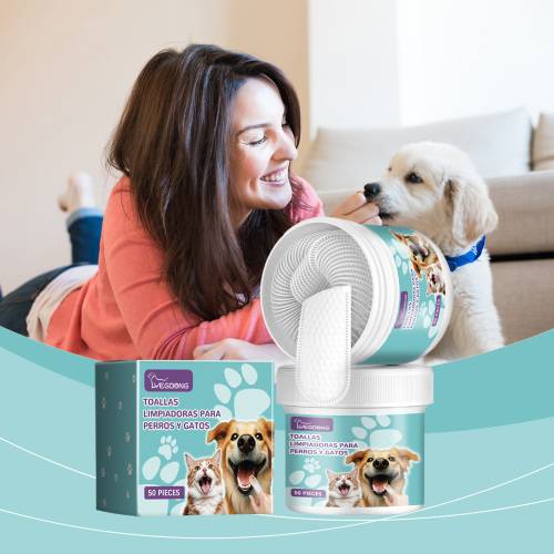 Pet Tooth Cleaning Finger Wipes