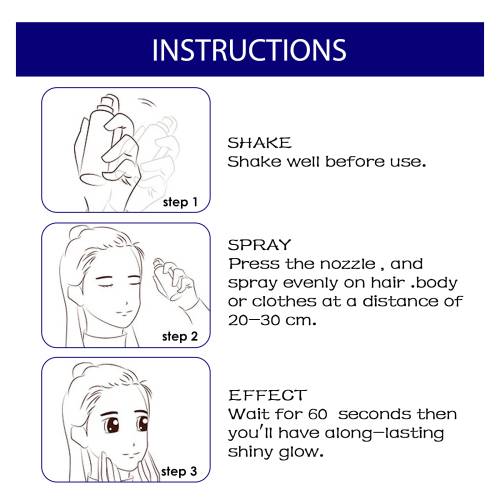 Glitter Highlighter Spray for Hair & Body