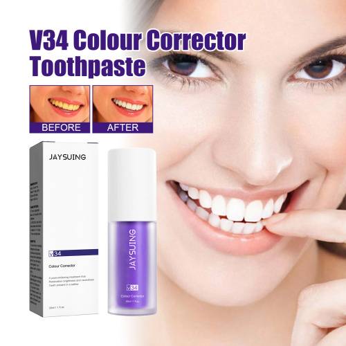 V34 Purple Whitening Toothpaste