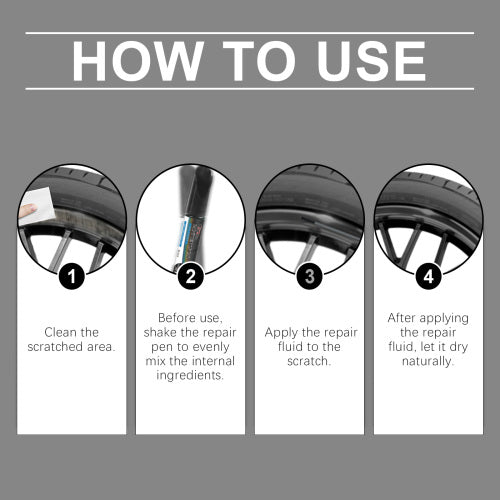 Black Wheel Scratch Repair Pen