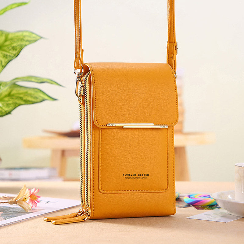 Anti-Theft Leather Bag with Touchscreen | zavevo