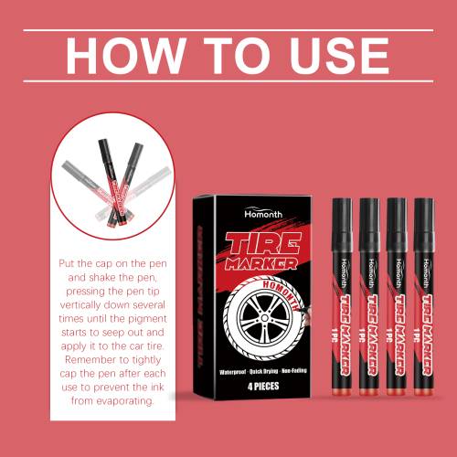 Multi-Color Tire Paint Pen, Portable