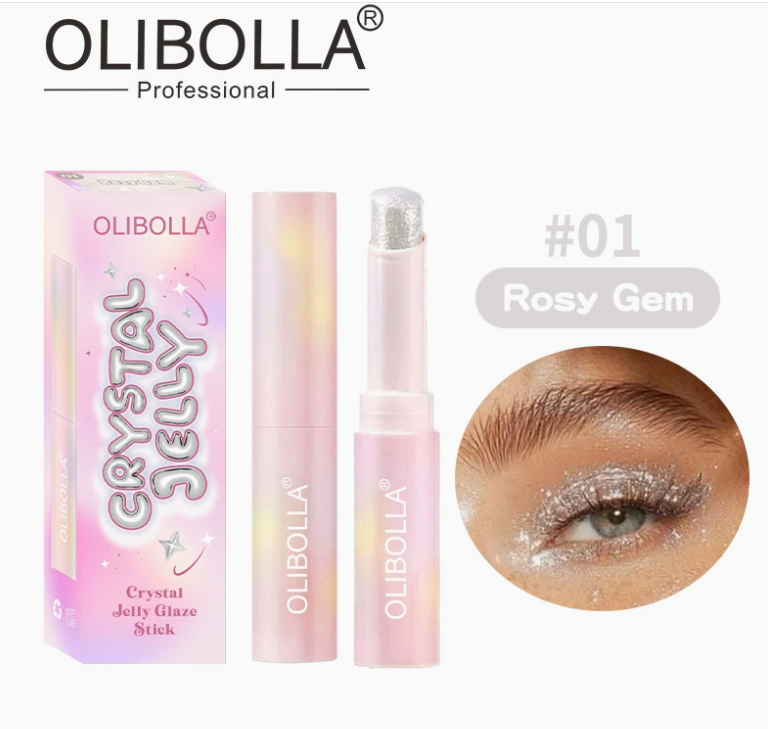 Crystal Jelly Eyeshadow Highlighter Stick, Sparkly Multi-Color