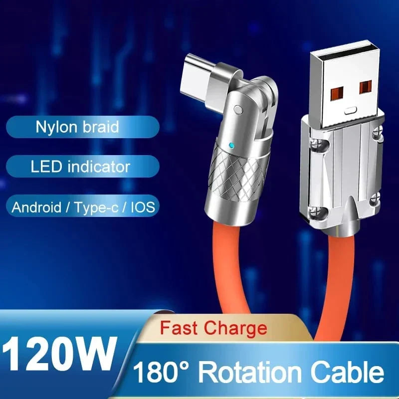 180° rotatable quick charger cable | zavevo