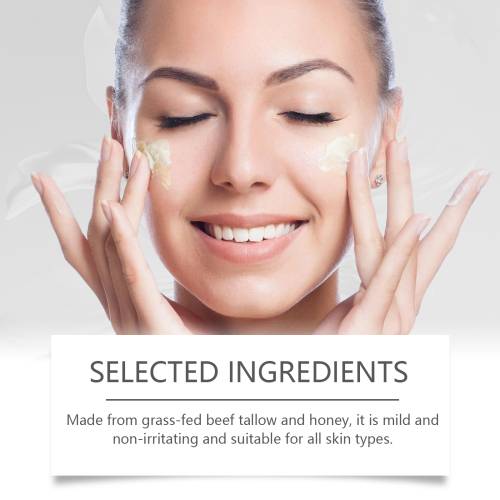 Beef Tallow Honey Moisturizer for Dry Skin