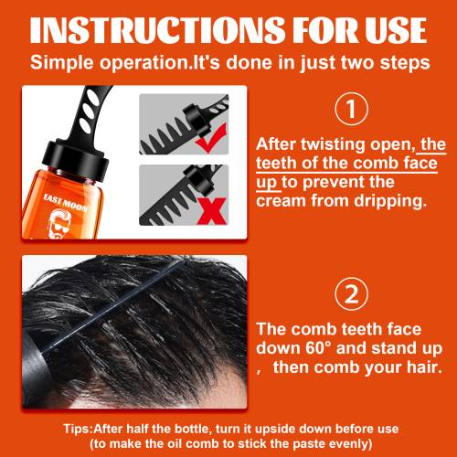 Men's Hair Wax Comb for Slick-Back Styles