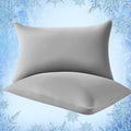 2-Pack Cooling Pillowcases – Q-Max >0.5 , Anti-Static, Hidden Zipper,, Color Gray | zavevo
