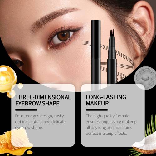 Four-Tip Brow Pen, Waterproof