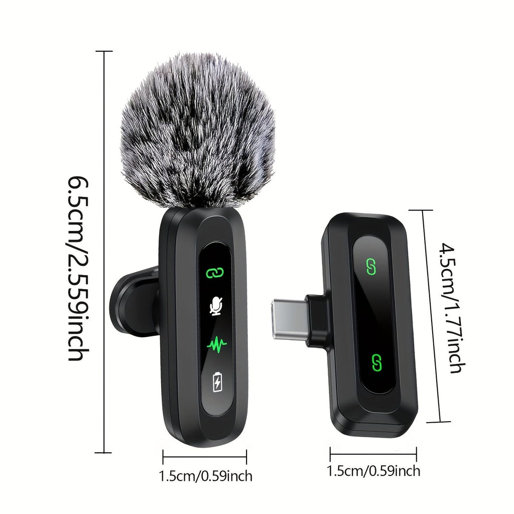 zavevo | SoundSnap Wireless Clip Microphone – USB-C Microphone for Smartphone and Tablet