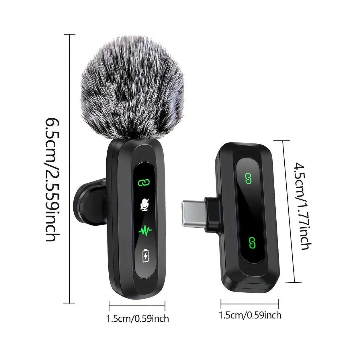 zavevo | SoundSnap Wireless Clip Microphone – USB-C Microphone for Smartphone and Tablet