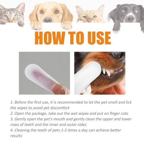Dog & Cat Dental Finger Wipes
