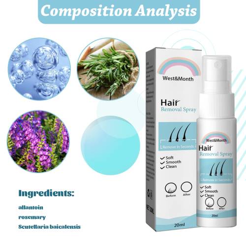Gentle Hair Removal Spray with Allantoin & Rosemary