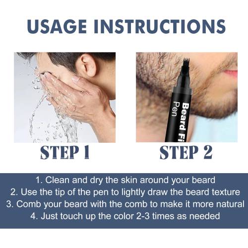 Beard Filler Pen with Detachable Brush