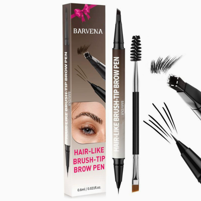 Dual-Ended Eyebrow Pencil, Waterproof Smudge-Proof Natural Brow Pencil