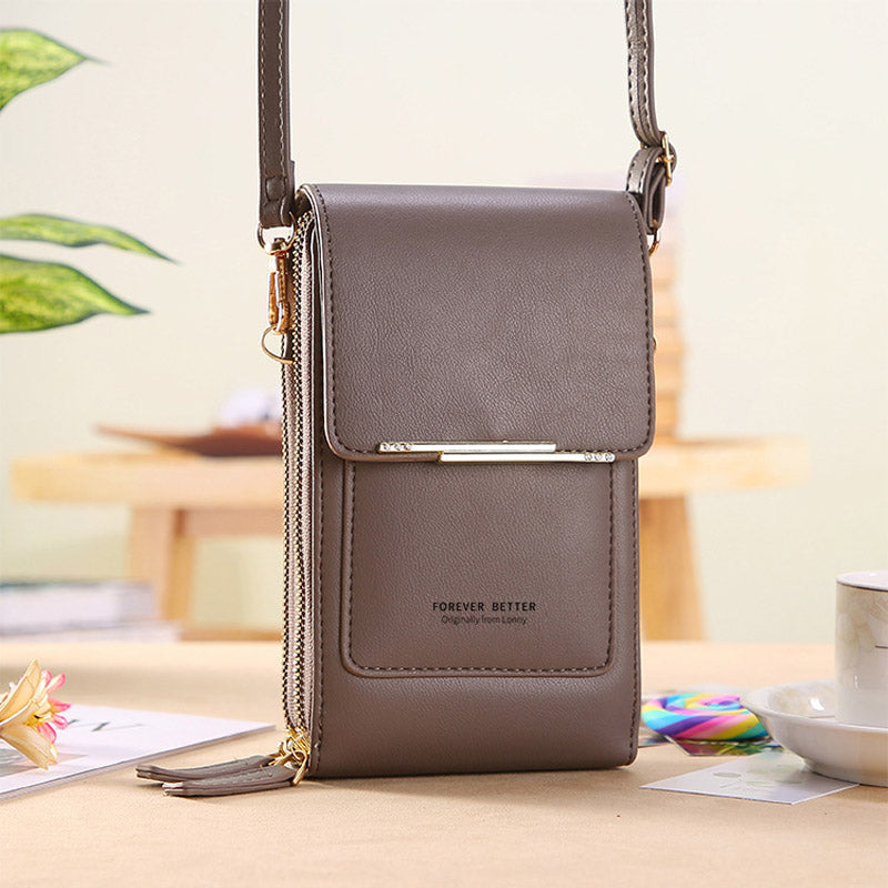 Anti-Theft Leather Bag with Touchscreen | zavevo