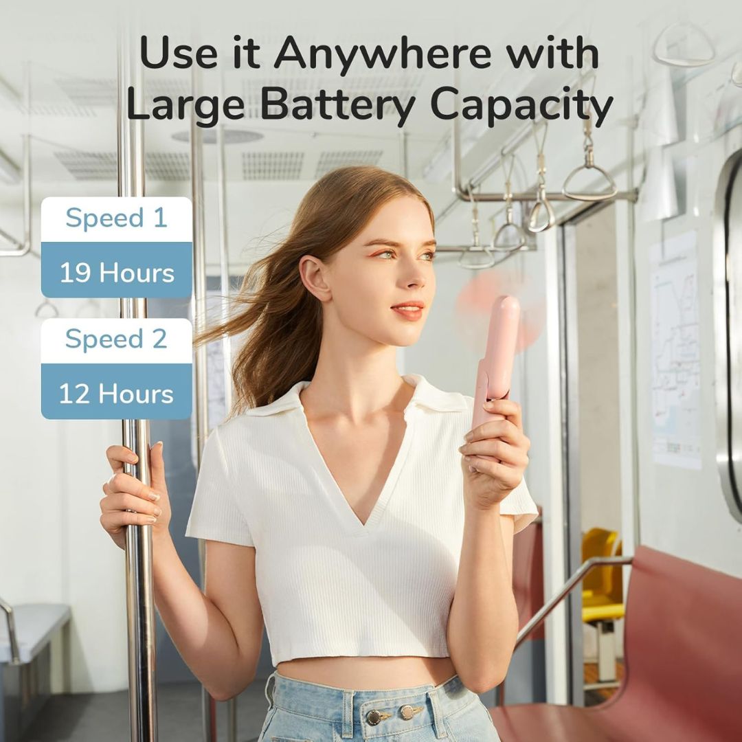 3 In 1 Handheld Mini Fan | USB Rechargeable, Foldable Design & Ideal for Travel, Camping, and Outdoor Activities | zavevo