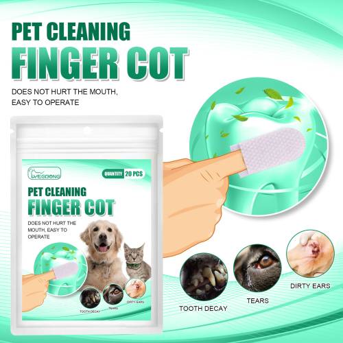 Pet Tooth Cleaning Finger Wipes