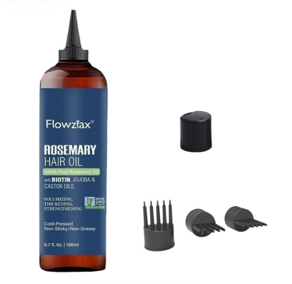 Rosemary Hair Oil with Brush Applicator, Smoothing & Conditioning