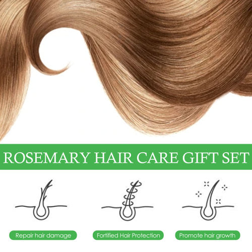 Rosemary Hair Care Gift Set: Roller, Spray & Oil
