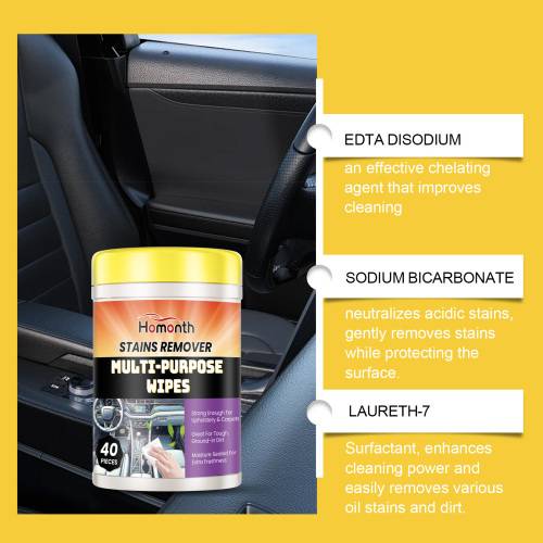 Interior Cleaning Wipes, Portable