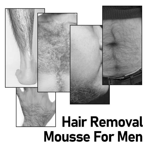 Men's Hair Removal Mousse for Chest, Legs & Underarms