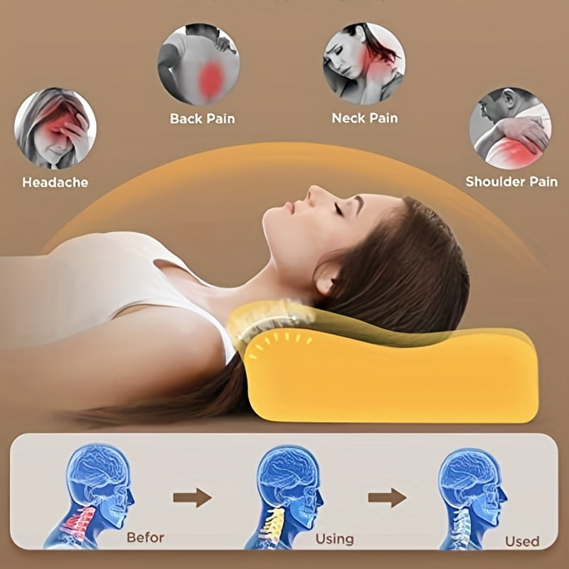 1pc Cooling Memory Foam Shoulder Support Pillow for Side, Back, and Stomach Sleepers - Orthopedic Neck Pain Relief Pillow with Adjustable Cervical Support | zavevo