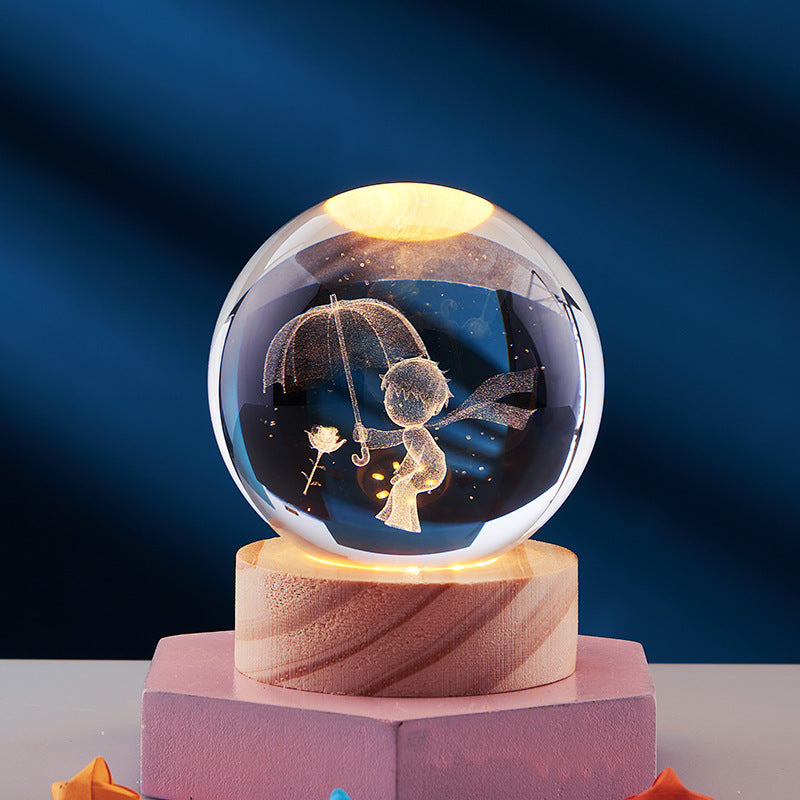 3D Crystal Ball Night Lamp zavevo