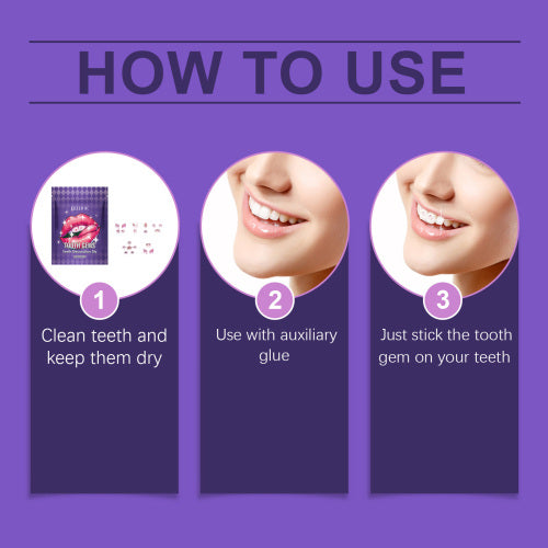 Crystal Tooth Gem Stickers, Universal Fit
