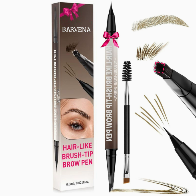 Dual-Ended Eyebrow Pencil, Waterproof Smudge-Proof Natural Brow Pencil