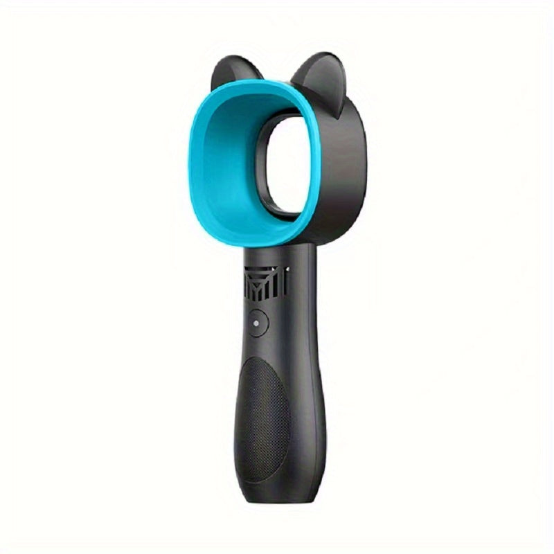 1pc USB Rechargeable Bladeless Handheld Fan - Portable Mini Desk Fan with 3 Speeds for Travel, Camping, Office, and Room Use | zavevo