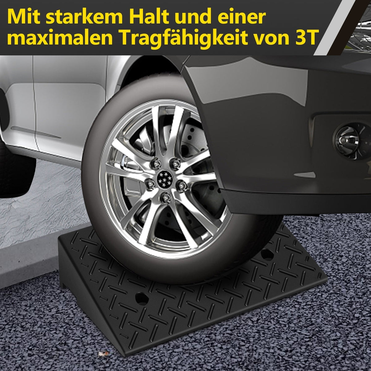 2 Piece Curb Ramp Rubber Access Ramp 3T | zavevo